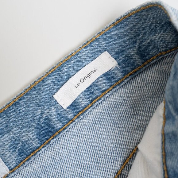 ✨ FRAME Denim Le Original Cutoff High Rise Jean Shorts Blue Light Wash Gregory - Picture 8 of 12